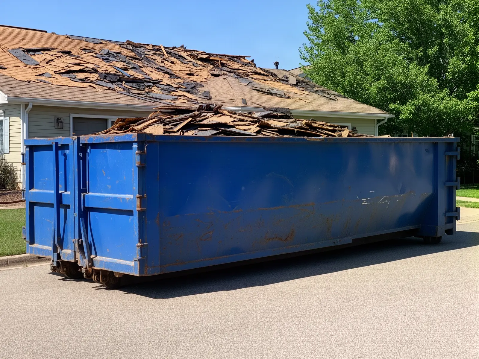 Roll-off dumpster from Prairie Hill Dumpster Rental in St. Louis, MO